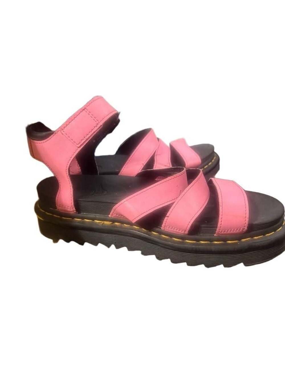 Dr. Martens Blaire Platform Strappy Sandals Pink Athena Leather